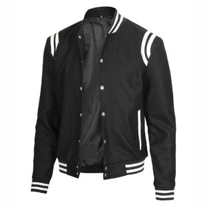 Blousons universitaires pour hommes en mélange de laine avec boutons en corne, style urbain hivernal, décontracté athlétique, style mode, vente en gros directe usine - Product Image 1