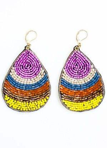 Pendientes de fantasía hechos a mano con bordado de cuentas de estilo floral, con punto de cruz y costura, para decoración de bodas y regalos de joyería - Product Image 2