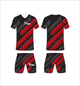 Conjunto de Uniforme de Fútbol Sublimado Personalizado, Patrón de Espiral Azul, Transpirable, de Secado Rápido, Jersey de Fútbol para Equipo, Pantalones Cortos, para Hombres, Niños y Jóvenes - Product Image 3