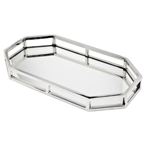Top Quality Gold Metal <b>Mirrored</b> Decorative <b>Tray</b> Oblong Perfume And Jewelry Display Storage Organizer For Home Decoration - Product Image 6