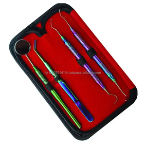 Kit d'examen dentaire manuel en acier de haute qualité, revêtement plasma arc-en-ciel, certifié CE, instruments d'hygiène de classe II - Product Image 2