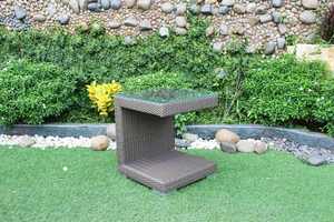 Ensemble de chaises longues en rotin d'extérieur 2 places, mobilier de jardin contemporain, résistant aux intempéries, pour villa - Product Image 4