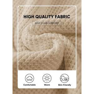 Pull à col rond décontracté pour homme personnalisé, coupe ample, tricot gaufré texturé avec bord côtelé, anti-froissement - Product Image 2