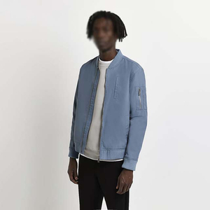 Veste universitaire personnalisée pour homme, coupe-vent, séchage rapide, respirante, col montant, service OEM, logo frontal - Product Image 3