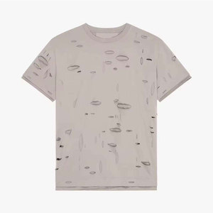 T-shirt pour homme en coton 100% délavé, nouveau design, coupe ample, imprimé, pour usage extérieur, vente en gros, vêtements de mode - Product Image 1