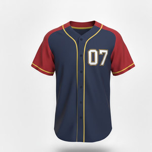 Maillot de baseball personnalisé pour hommes, matière légère et performante, adapté aux entraînements, aux matchs et à l'usage quotidien. - Product Image 4