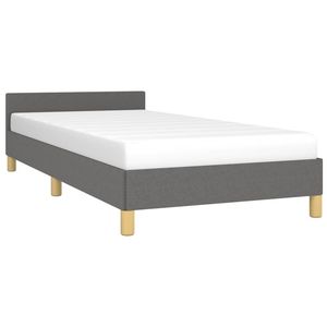 Base de Cama Tapizada en Gris Oscuro con Cabecera - Product Image 3