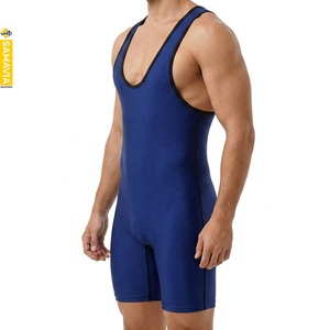 Traje de Lucha Personalizado SAMAVIA para Hombre, Azul Marino Liso, Compresión Deportiva, Uniforme de Competición, Fabricante OEM - Product Image 3