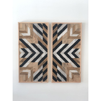 Décoration murale géométrique moderne en bois, artisanale et écologique, pour anniversaire, idéale pour salon de luxe, taille personnalisée, prix bas