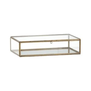 Customized Glass Jewelry <b>Box</b> With Metal Frame And Dividers For Rings And <b>Earrings</b> Storage Organizer - Product Image 3