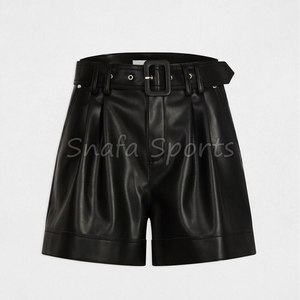 Shorts de Cuero para Mujer de Verano, Alta Calidad, Transpirables, Ligeros, Diseño Personalizado, Ropa Deportiva, 100% Cuero, en Venta - Product Image 5
