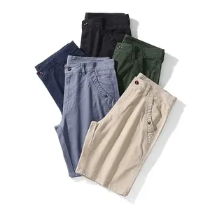 Custom Streetwear Sporty Style Straight Baggy Distressed Dark Washed <b>Canvas</b> Cotton Men's Shorts Quick Dry Breathable - Product Image 3