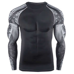Camisetas Rash Guard para Hombre Adulto, Diseño Personalizado X Martial, Impresión Digital, Ecológicas, Transpirables, de Secado Rápido, Spandex/Poliéster - Product Image 1