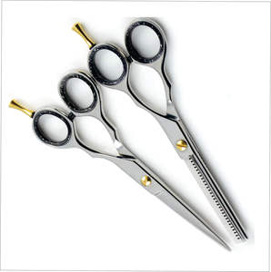 Juego de Tijeras Profesionales de Acero Inoxidable para Salón de Belleza y Barbería con Tornillo de Diamante y Tijeras de Entresacar de Alta Dureza de 6 Pulgadas - Product Image 6