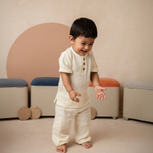 Pantalones de Muselina Orgánica Cot & Candy - Summer Breeze, Pantalones Premium para Bebé - Product Image 4