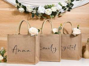 Sac à main en jute naturel biodégradable, sac de courses réutilisable, respectueux de l'environnement, pour les courses et le marché - Product Image 3