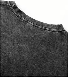 Camiseta Corta Oversize de Cuello Alto Grueso y Hombros Caídos para Hombre, Fabricada a Medida - Product Image 4