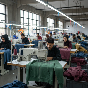 Conjunto de sudadera con capucha y pantalón cargo de algodón con cremallera, bordado de apliques y lavado ácido Rexfit Sports - Product Image 6