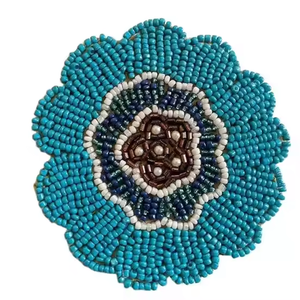 Posavasos Decorativos Hechos a Mano con Cuentas, Estilo Rústico, Impermeables, para Decoración de Bodas, Hechos en India - Product Image 1