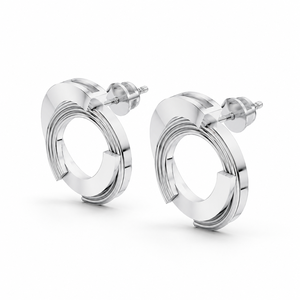 Pendientes Circulares Geométricos Plateados de Lujo para Mujer, Clásicos, Modernos, en Capas, para Fiestas, Joyería de Moda al por Mayor - Product Image 2