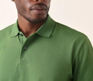 Polo pour homme, tissu doux, manches courtes, col classique, décontracté, pour l'été, les sports de plein air, le quotidien, vert, doux et confortable - Product Image 3