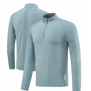 Sporty Knitted <b>Polyester</b> Men Custom Long Sleeve Quick Dry Sports Gym Compression Under Base Layer <b>Shirts</b> Tops Running Clothes - Product Image 2