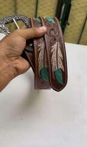 Cinturones de Cuero Genuino con Diseño Occidental Hecho a Mano, Modernos y Elegantes, Personalizados, Hechos a Mano, Ecológicos, para Hombre y Mujer - Product Image 3