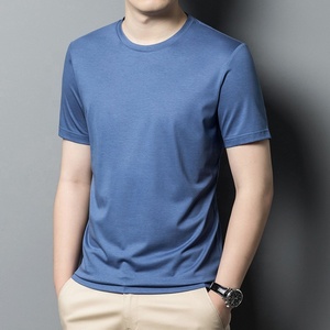 Vêtements de sport pour hommes, t-shirts à col rond à manches courtes, 100% coton, respirant et à séchage rapide, coupe classique - Product Image 4