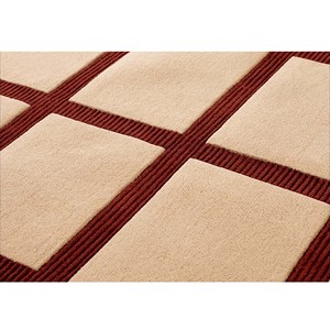 Tapis géométrique contemporain sur mesure |   Tapis de luxe à motif grille sculpté en 3D |   Vente en gros directe d'usine - Product Image 6