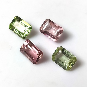 ชุดพลอยทัวร์มาลีนแซมเบียสีพาสเทลธรรมชาติ 4.10 กะรัต รวม 7x5 มม. ทรงเอเมอรัลด์คัต 4 ชิ้น พลอยหลวมปรับขนาดแล้ว - Product Image 3