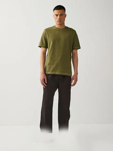 Camiseta para hombre 100% algodón de alta calidad, estilo oversized con hombros caídos, camiseta lisa para hombre, personaliza tu logotipo, camisetas para hombre, corte holgado. - Product Image 2