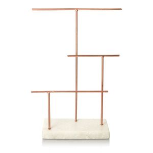 Expositor de Joyería Metálico Moderno con Revestimiento Antideslustre y Almacenamiento de Múltiples Niveles para Accesorios - Product Image 1