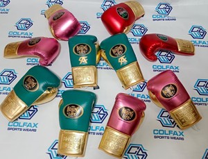 Gants de boxe professionnels en cuir véritable, neufs, légers, à doigts entiers, avec lacets personnalisés, pour l'entraînement au kickboxing - Product Image 6