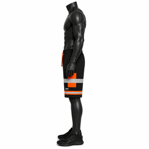High Visibility Safety Workwear Shorts With Reflective Strips Heavy Duty Industrial Construction Summer Uniforms - Product Image 3