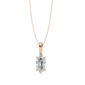 Charme en diamant de laboratoire de couleur E, taille marquise, en or massif 10K, 14K ou 18K, bijou unisexe pour cadeau de mariage, fiançailles et anniversaire - Product Image 4