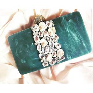 Bolso de Mano de Fiesta para Mujer, Hecho a Mano, de Resina y Cristal, Accesorio de Moda Premium - Product Image 2