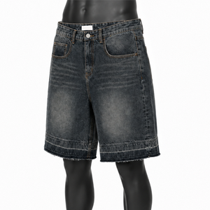 Pantalones Cortos de Diseño Personalizado para Hombre, 100% Algodón Orgánico, Estilo Urbano, Ecológicos, Cintura Media, Lavados, Novedad de Verano - Product Image 3
