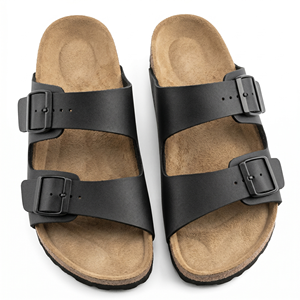 <span class=keywords><strong>Sandalias</strong></span> de Corcho de Cuero Vacuno Estilo Birken Unisex con Doble Correa, Soporte Anatómico para el Arco, Logotipo Personalizado, OEM, Venta al por Mayor, <span class=keywords><strong>Sandalias</strong></span> de Verano - Product Image 3