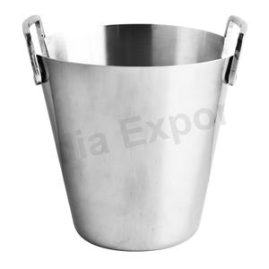 Elegante cubo de hielo martillado de acero inoxidable, Enfriador de vino y cóctel para fiestas, bebidas sociales, elegante enfriador de bebidas - Product Image 1