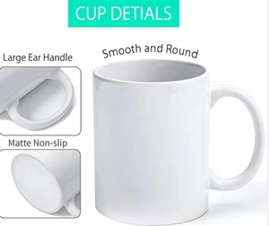 Taza de Café de Cerámica Moderna Blanca, Proveedor de Tazas para Sublimación de 11 oz, Hecha en India - Product Image 4
