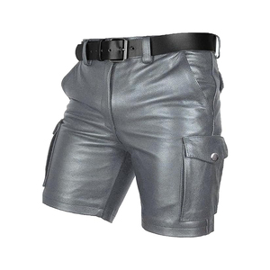 Premium Quality Professional Product Street Wear <b>Leather</b> <b>Shorts</b> Custom Logo OEM ODM Latest Fashion Design Men <b>Leather</b> <b>Shorts</b> - Product Image 5