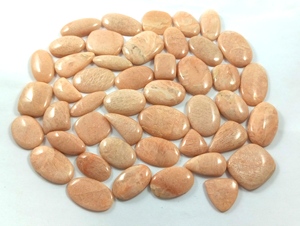 Best Quality Radha Arts Natural Polished <b>Peach</b> Amazonite Cabochon Mixed Sizes Rajasthan for Wire Wrapping Artisan - Product Image 1