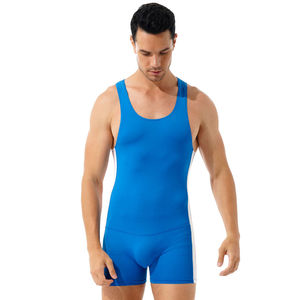 OEM Quick Dry Light Weight Stretch Wrestling Bodybuilding <b>Men</b> Gym Fitness Sport Sleeveless Shirt Casual Skinny Stringer <b>Singlet</b> - Product Image 6