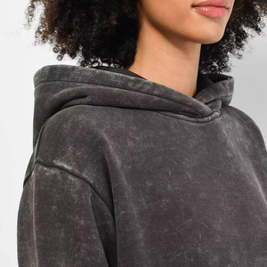 Sudaderas con Hombros Descubiertos con Efecto Ácido para Mujer, Sudaderas Extra Grandes con Efecto Ácido para Mujer con Colores y Logotipo Personalizados - Product Image 5
