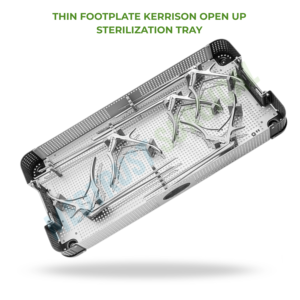 Plateau de stérilisation pour instruments de neurochirurgie vertébrale, avec plaque fine pour Kerrison Rongeur et plateau d'opération ouvert - Product Image 2