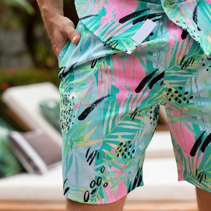 Shorts Hawaianos para Hombre con Estampado Completo, Shorts de Poliéster y Spandex de Secado Rápido, Shorts de Playa para Hombre de Verano - Product Image 1