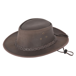 Custom Smart Range Leather Australian Cowboy <b>Hat</b> Genuine Leather <b>Western</b> Ranch <b>Hat</b> for Outdoor & Riding Bulk Wholesale - Product Image 4
