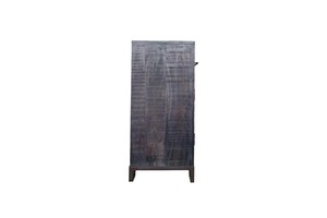 Industrial Solid Mango Wood Modern Dining Room Cabinet with 3 Drawers Mesh Doors Storage - Product Image 3