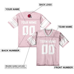 เสื้อฟุตบอลสีชมพูแบบกำหนดเอง พิมพ์ลายตามสั่ง พร้อมชื่อทีม สำหรับผู้ชายและผู้หญิง ผลิตจากโพลีเอสเตอร์ ระบายอากาศได้ดี - Product Image 2
