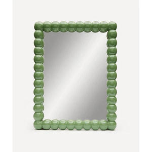 Offre Spéciale : Miroir Mural Rectangulaire Perlé Artisanal pour Décoration Murale, Miroir Laqué pour Salon - Product Image 1
